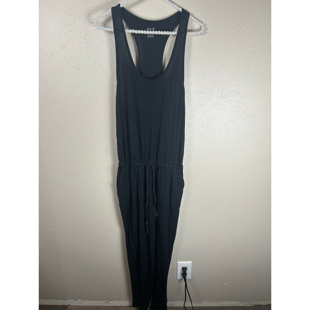Aerie Size Small Jumpsuit Black Sleeveless Loungewear Comfy Athleisure Lounge